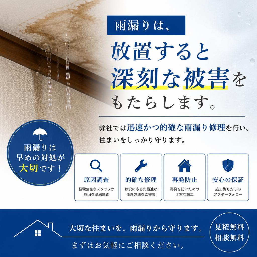 雨漏り修理で家を守る