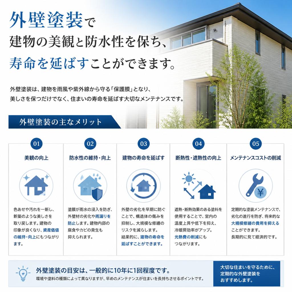 外壁塗装の重要性とメリット
