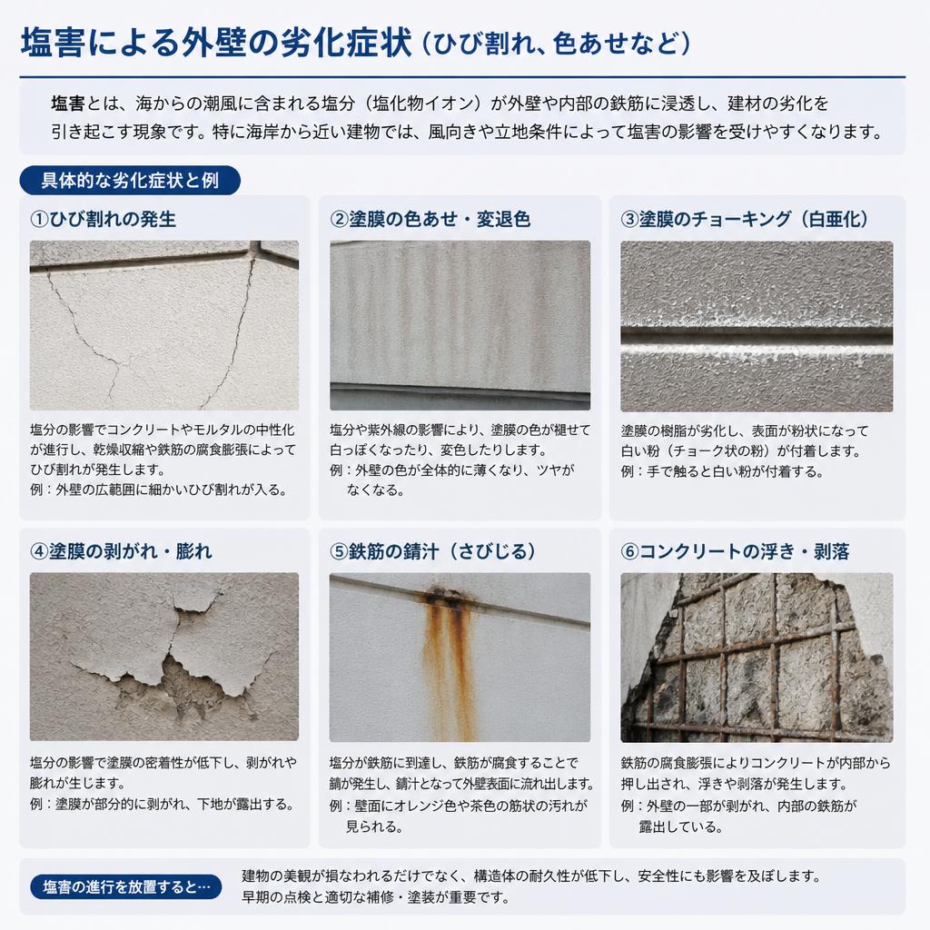 2. 塩害がもたらす外壁の劣化
