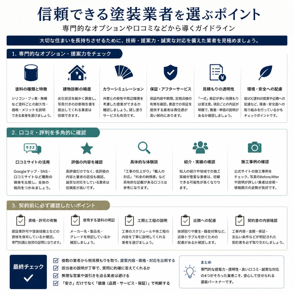 5. 塗装業者選びのポイント