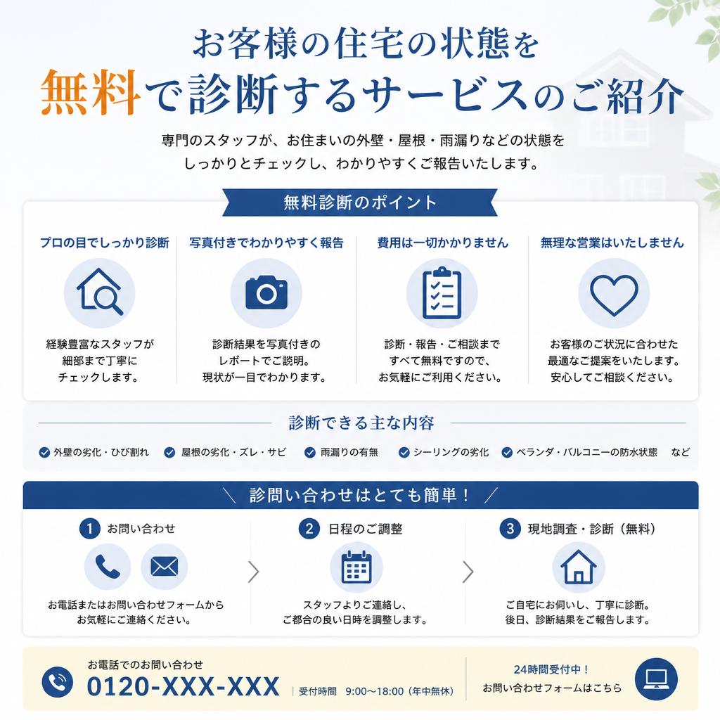 7. 無料診断＆お問い合わせのご案内