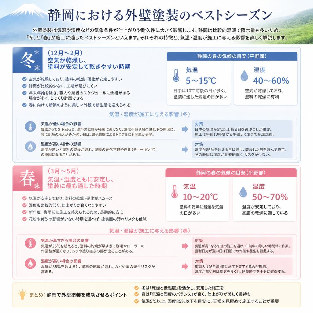 塗装に適した季節とは？