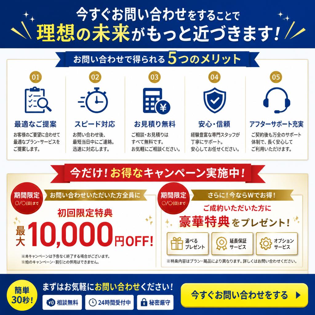 7. お問い合わせで未来を変えよう！