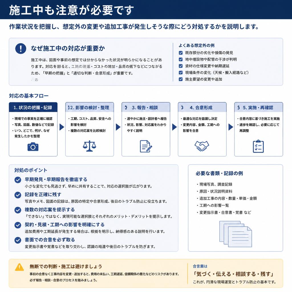 施工中の注意点