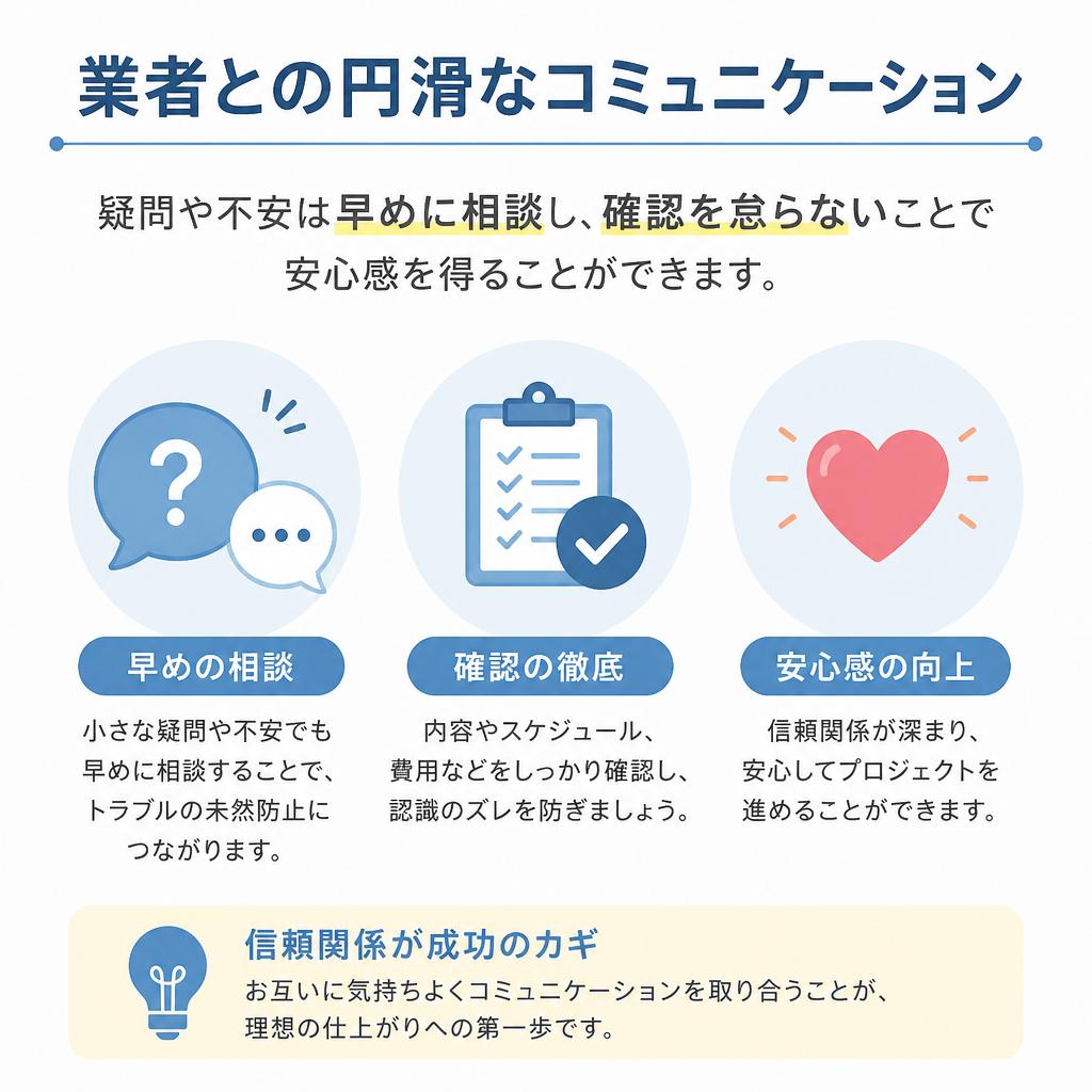 業者とのコミュニケーション