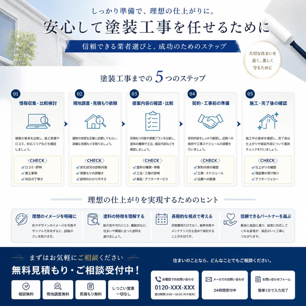安心して塗装工事を任せるために
