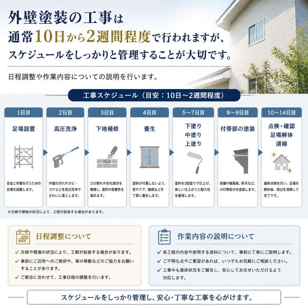工事期間と日程管理
