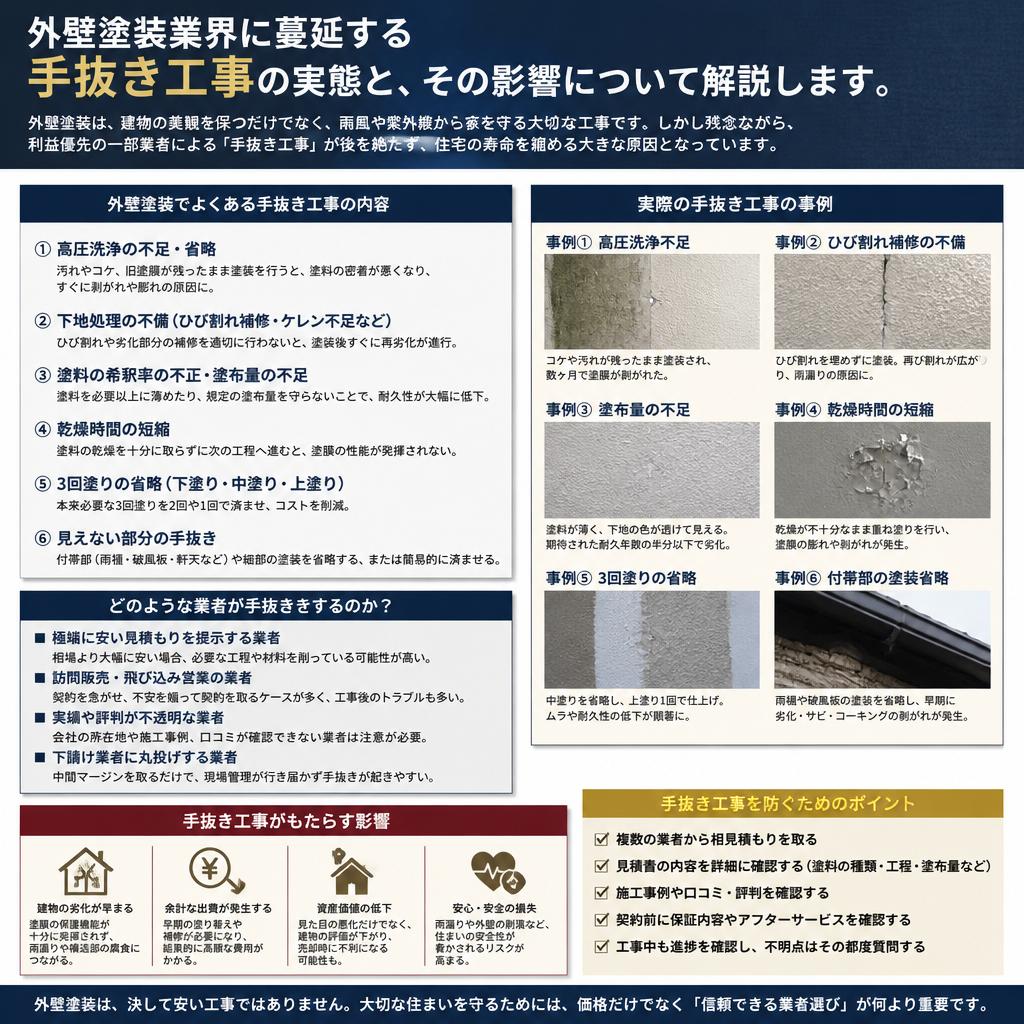 手抜き工事の現状