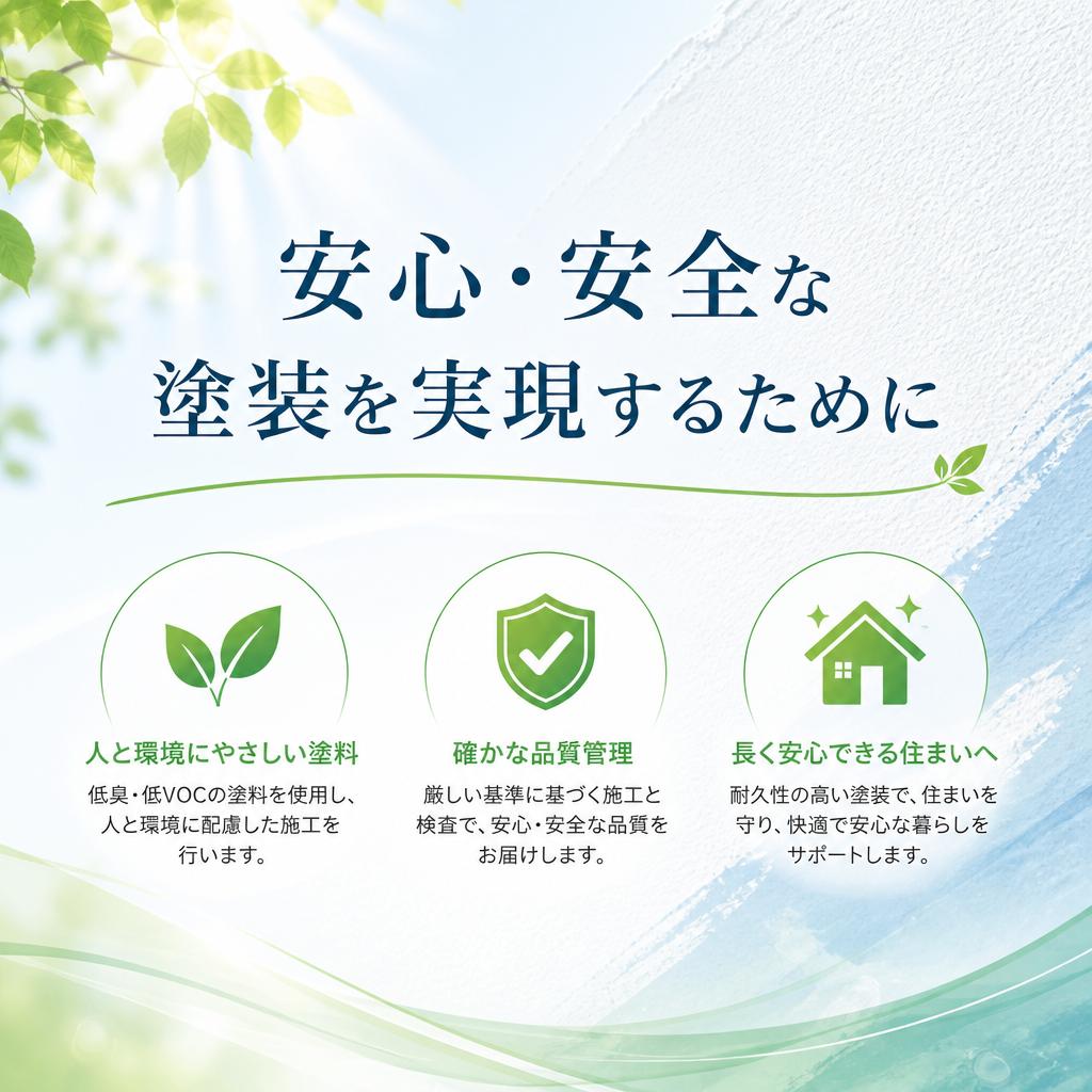 「安心・安全な塗装を実現するために」