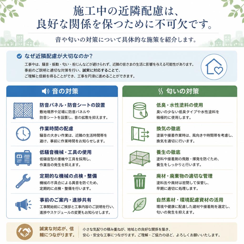 近隣への配慮とは？