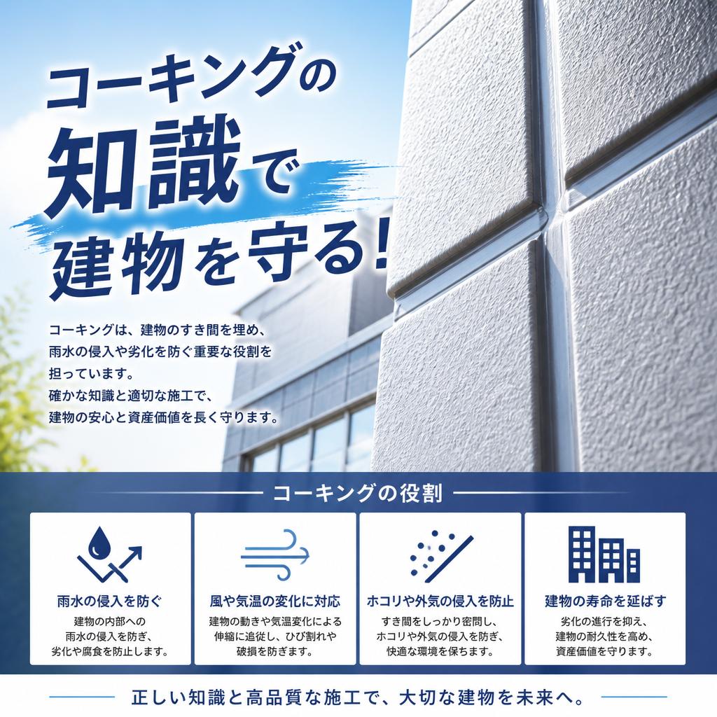 コーキングの知識で建物を守る！