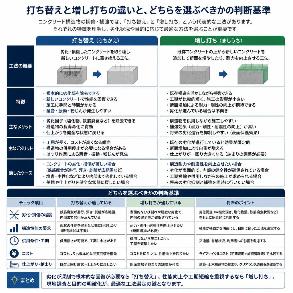 打ち替えと増し打ち、どちらが良い？